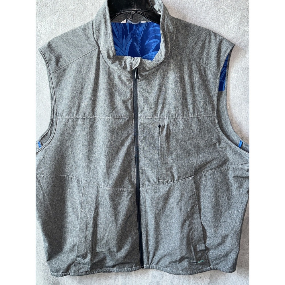 Tommy Bahama Vest Mens 2XL Chip Shot Island Zone Gray Golf